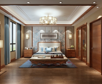 New Chinese Style Bedroom-ID:878438496