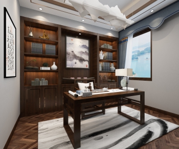 New Chinese Style Study Space-ID:243983853