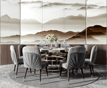 New Chinese Style Dining Table And Chairs-ID:362599637