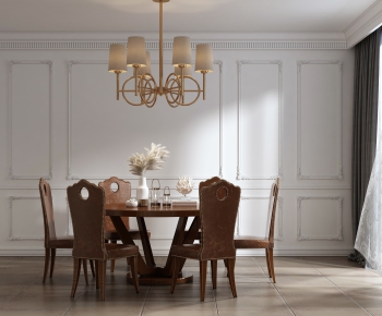 American Style Dining Table And Chairs-ID:612572721