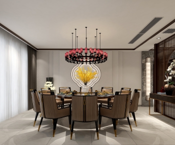 New Chinese Style Dining Room-ID:600318524