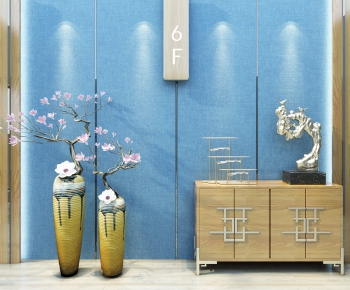 New Chinese Style Side Cabinet/Entrance Cabinet-ID:370019344