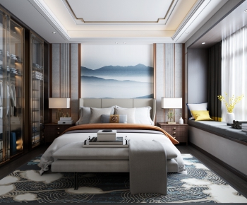 New Chinese Style Bedroom-ID:459755717