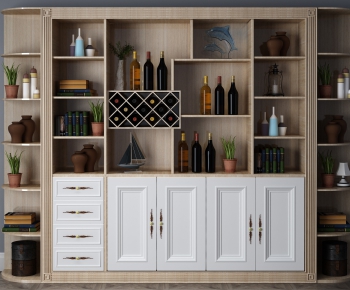 Nordic Style Wine Cabinet-ID:714645136