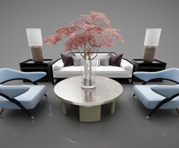 New Chinese Style Sofa Combination-ID:126544478