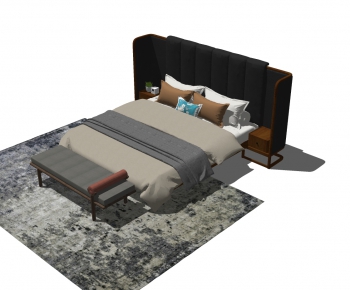 Modern Double Bed-ID:310598896