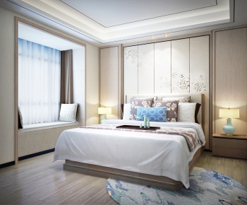 New Chinese Style Bedroom-ID:223289525