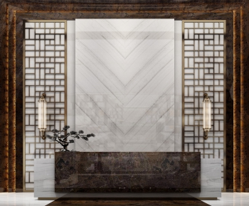 New Chinese Style Reception Desk-ID:319691576
