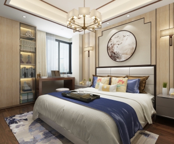 New Chinese Style Bedroom-ID:434391648