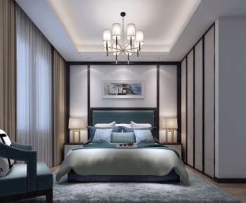 New Chinese Style Bedroom-ID:338873654