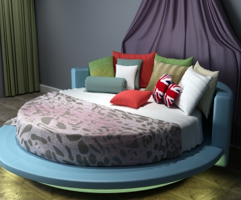 Modern Round Bed-ID:445552254
