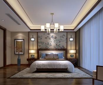New Chinese Style Bedroom-ID:353278612