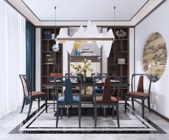 New Chinese Style Dining Room-ID:489241441