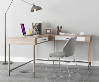 Modern Computer Desk And Chair-ID:864649759