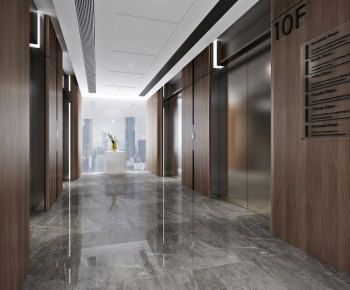 Modern Corridor/elevator Hall-ID:287254525
