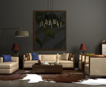 New Chinese Style Sofa Combination-ID:165267299