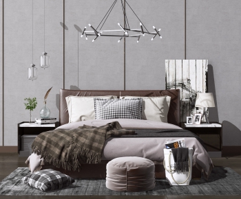 Nordic Style Double Bed-ID:363754114