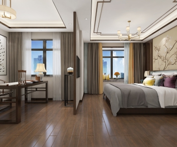 New Chinese Style Bedroom-ID:834715491