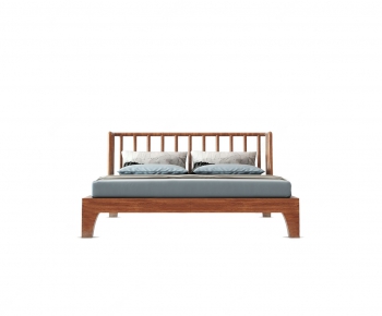 New Chinese Style Double Bed-ID:107920467