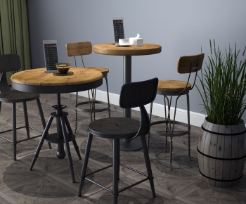 Industrial Style Leisure Table And Chair-ID:983310526