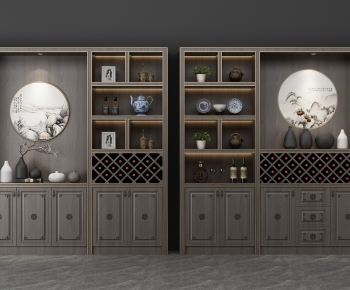 New Chinese Style Wine Cabinet-ID:121866365