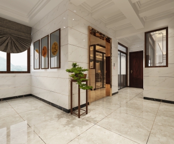 New Chinese Style Elevator Hall-ID:715312591