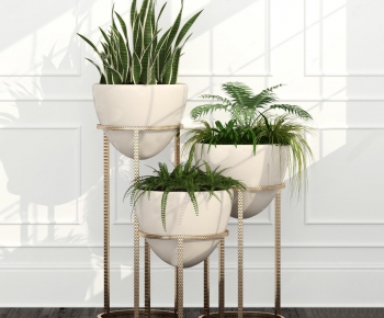 Modern Potted Green Plant-ID:988089681