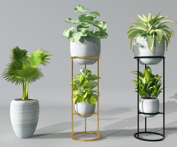 Modern Potted Green Plant-ID:749818597