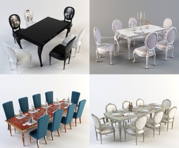 European Style Dining Table And Chairs-ID:174290197