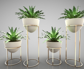 Modern Potted Green Plant-ID:753198592