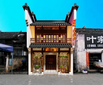 New Chinese Style Facade Element-ID:785347514