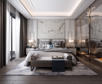 New Chinese Style Bedroom-ID:590182311