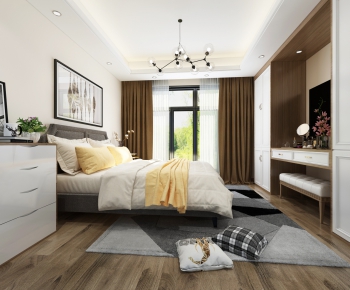 Simple European Style Bedroom-ID:519880962