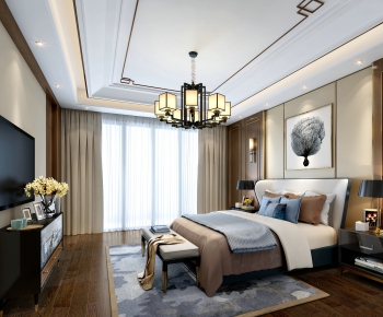 New Chinese Style Bedroom-ID:255798932