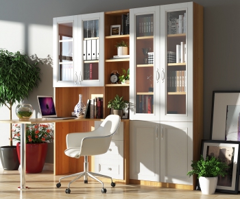 Modern Computer Desk And Chair-ID:711317755