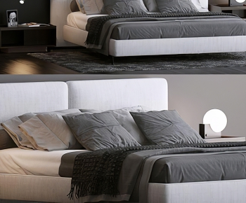 Modern Double Bed-ID:945547928
