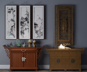New Chinese Style Side Cabinet/Entrance Cabinet-ID:930753789
