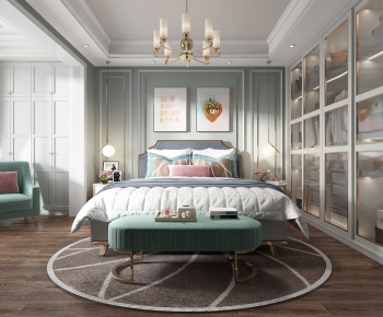 American Style Nordic Style Bedroom-ID:609882388