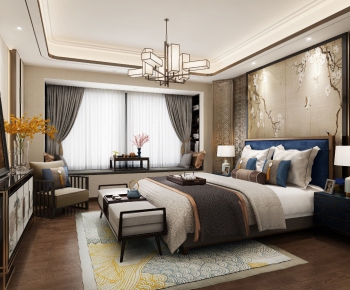 New Chinese Style Bedroom-ID:329089621