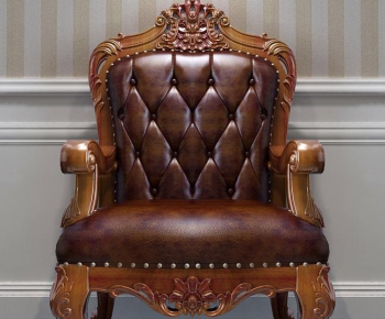 欧式实木雕花单椅-ID:350609884