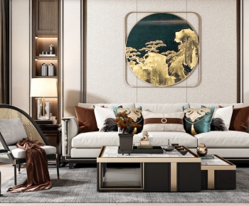 New Chinese Style Sofa Combination-ID:428289649