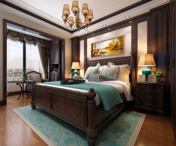 American Style Bedroom-ID:127658687