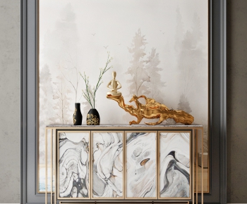 New Chinese Style Side Cabinet/Entrance Cabinet-ID:462214161