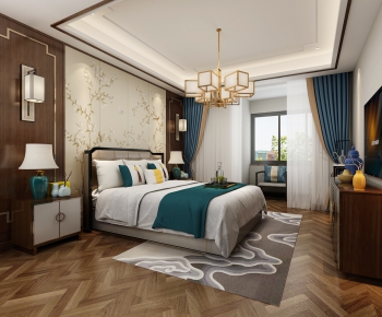 New Chinese Style Bedroom-ID:943982849