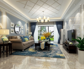 American Style A Living Room-ID:985634321
