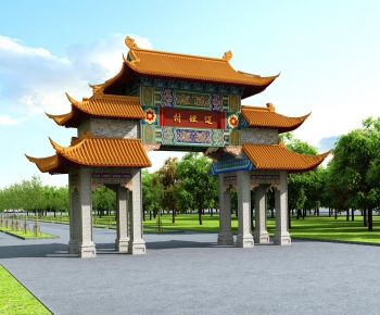 Chinese Style Ancient Architectural Buildings-ID:861502512