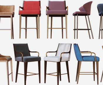 Simple European Style Bar Chair-ID:668715935