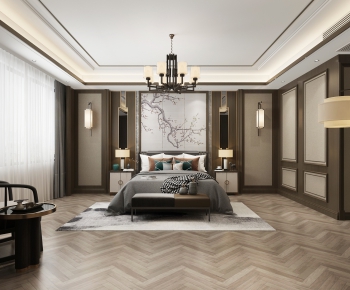 New Chinese Style Bedroom-ID:357348498
