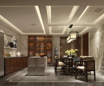 New Chinese Style Dining Room-ID:363679655