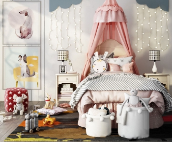 Nordic Style Child's Bed-ID:706638237